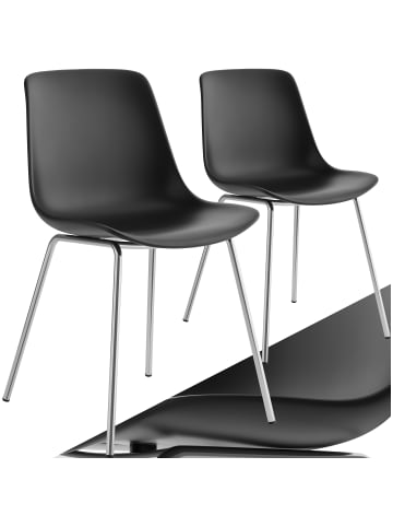 tectake Kunststoffstuhl, Belastbarkeit 120 kg, 46 x 55 x 80,5 cm
