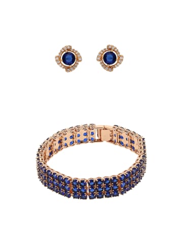 faina Women Jewelry Set in rose gold navy