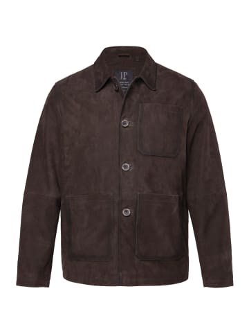 JP1880 Lederjacke in dunkelbraun