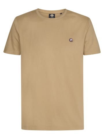 Petrol Industries T-Shirt mit Logo Windward in Braun