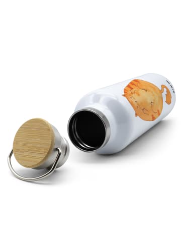 Mr. & Mrs. Panda Trinkflasche Katze Mittelfinger ohne Spruch in Weiß