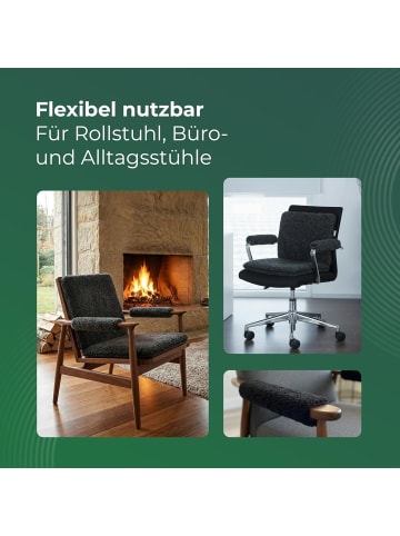 Novaliv NOVALIV Rollstuhl Komfort-Set anthrazit - Ergonomisches Sitzkissen gep
