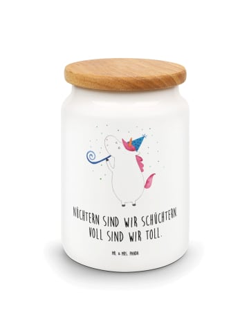 Mr. & Mrs. Panda Teedose Einhorn Party mit Spruch in Weiß