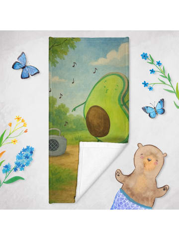 Mr. & Mrs. Panda Strandtuch Avocado Tanzen Design ohne Spruch in Gelb Pastell