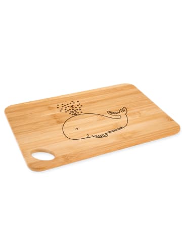 Mr. & Mrs. Panda Frühstücksbrett Wal Konfetti ohne Spruch in Braun