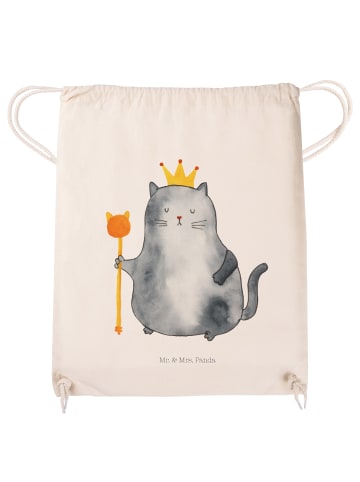 Mr. & Mrs. Panda Gymnastiktasche Katze König ohne Spruch in Creme