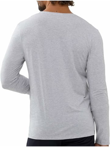 Mey V-Kragen Langarmshirt für Herren in grau