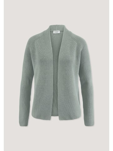 Hessnatur Hessnatur Strick Jacke Regular aus reiner Bio-Baumwolle in mattgrün