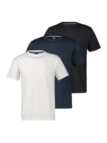 Lerros T-Shirt Basic in Creme / schwarz / dunkelblau