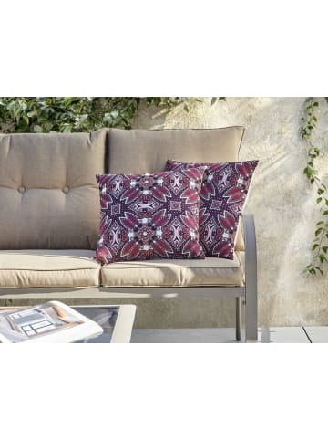Beliani 2er-Set Gartenkissen MIRAGE in Violett/Rosa
