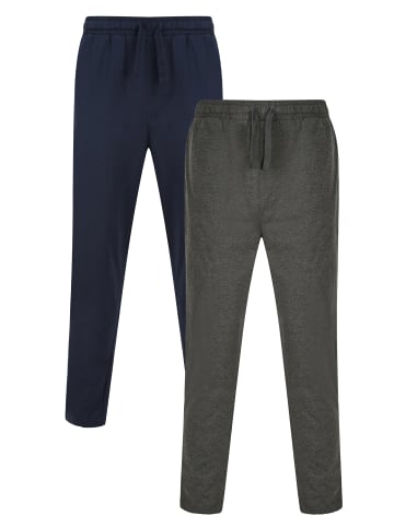 Threadbare Sweathose im 2er-Pack 2PK Rene Hose in Navy & Charcoal Marl