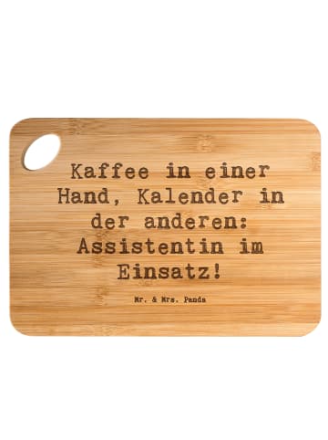 Mr. & Mrs. Panda Frühstücksbrettchen Spruch Assistentin im Einsa... in Braun