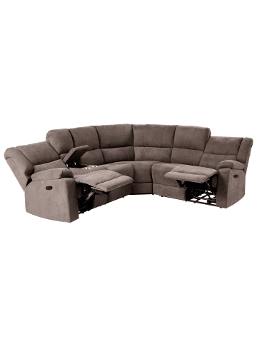 Beliani Ecksofa ROKKE in Beige - (W) 229 x (H) 94 x (L) 196 cm linksseitig