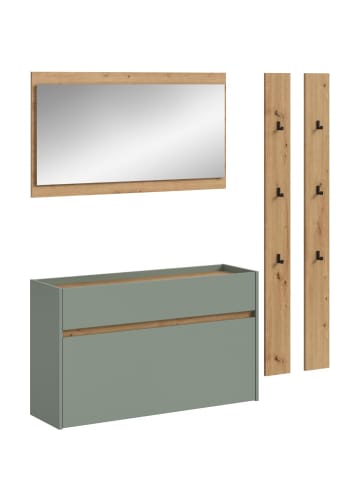 ebuy24 Garderobenmöbel Drive (4-teilig) Staubgrün 192 x 32 cm