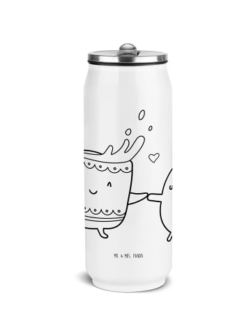 Mr. & Mrs. Panda Thermoflasche Kaffee Bohne ohne Spruch in Weiß