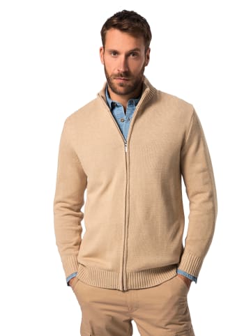 JP1880 Strickjacke in sandbraun