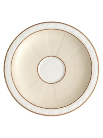 Villeroy & Boch Espressountertasse Ivoire in ø 13 cm in weiß-gold
