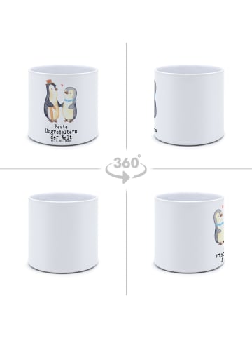 Mr. & Mrs. Panda Blumenkübel Pinguin Beste Urgroßeltern der Welt... in Weiß
