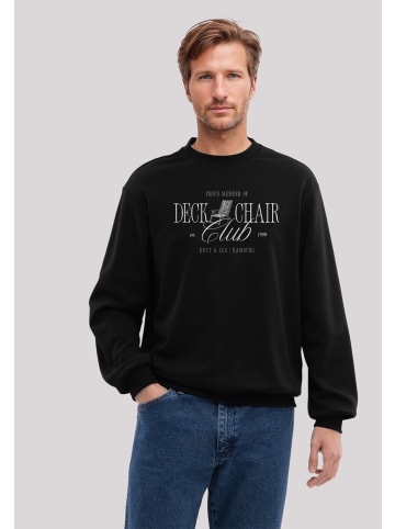 F4NT4STIC Sweatshirt Deck Chair Club Knut und Jan in schwarz