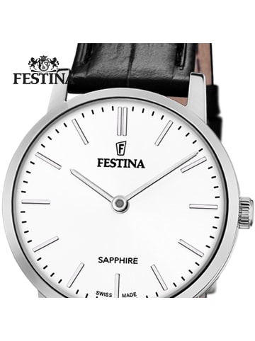 Festina Analog-Armbanduhr Festina Swiss Made schwarz klein (ca. 29mm)