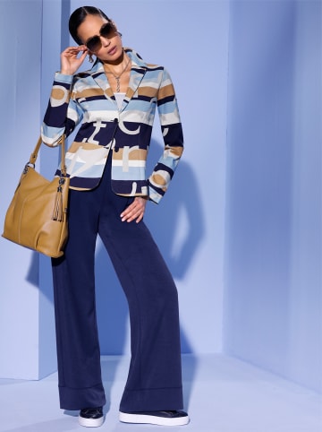 creation L Jerseyblazer in marine-ecru-bedruckt