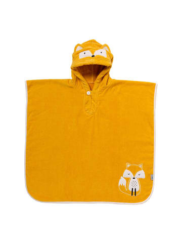 Frottee Badeponcho in Gelb