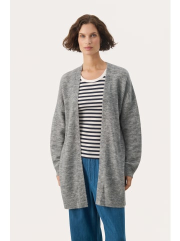 PART TWO Strickjacke LeanniPW Oversize fit in Medium Grey Melange