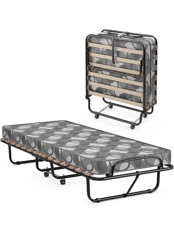 COSTWAY Gästebett Faltbett rollbar in Grau