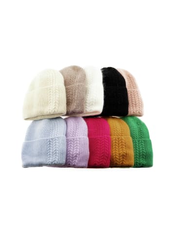 Faera Mütze für Damen und Kinder ideal für kalte Herbst und Wintertage in Blau