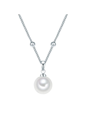 Lulu & Jane Kette aus Messing mit Muschelkernperle in weiß