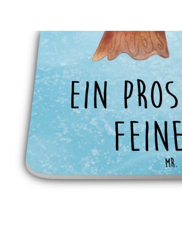 Mr. & Mrs. Panda Glasuntersetzer Glühschwein Sause mit Spruch in Eisblau