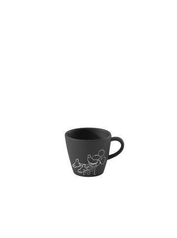 Villeroy & Boch 6er Set Espressotassen Manufacture Rock - Mickey Mouse 60 ml in schwarz