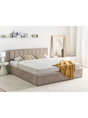 Beliani Doppelbett MONTLAUR in Beige - (W) 189 x (H) 89 x (L) 216 cm