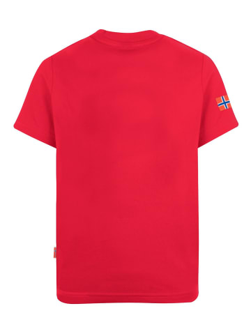 Trollkids T-Shirt "Troll T" in Rot/Delphinblau