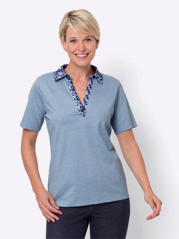 Sieh an! Kurzarm-Shirt in jeansblau