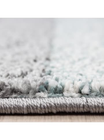 KADIMA DESIGN Teppich Kurzflor Karo Polypropylen saugroboter Wohnzimmer in Blau