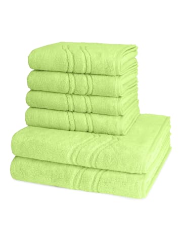 Ross 4 X Handtuch 2 X Duschtuch im Set Cashmere feeling in Apfelgrün
