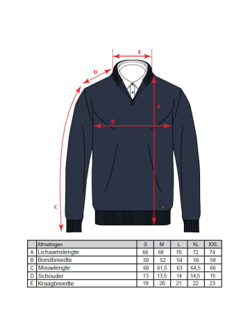 Cappuccino Italia Pullover Zip Mock in Grau