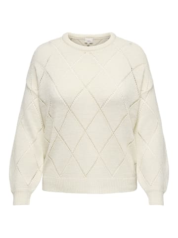 ONLY Carmakoma Strickpullover in Cloud Dancer