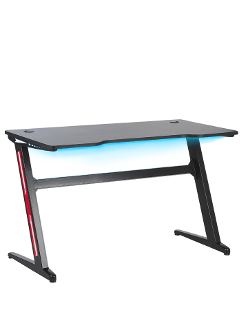 Beliani Gaming-Tisch DARFUR in Schwarz - (W) 120 x (H) 73 x (L) 60 cm