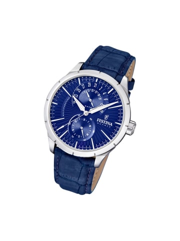 Festina Analog, Multifunktion-Armbanduhr Festina Retro blau extra groß (ca. 46mm)