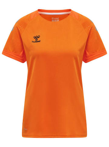 Hummel Hummel T-Shirt Hmllead Multisport Damen Leichte Design Schnelltrocknend in ORANGE TIGER