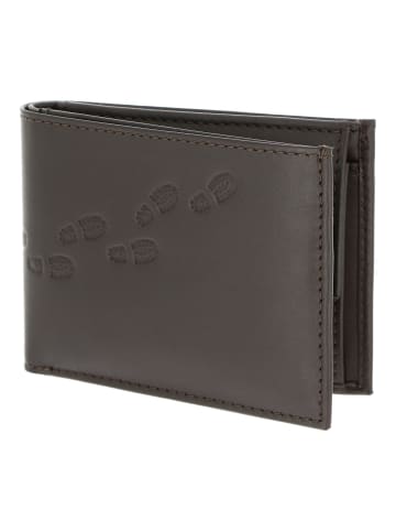 oxmox Leather Geldbörse RFID Schutz Leder 11 cm in braun-footsteps 2.0