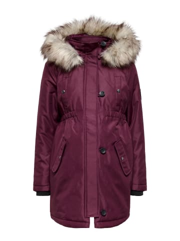 ONLY Langer Parka in Mauve Wine