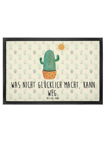 Mr. & Mrs. Panda Fußmatte Kaktus Sonne mit Spruch in Kaktus Grün