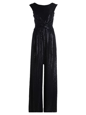Vera Mont Jumpsuit im Glitzer-Look in Schwarz/Schwarz