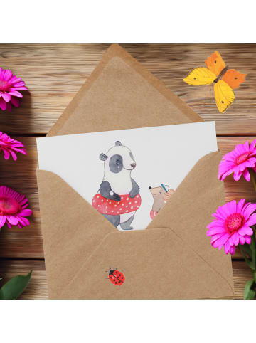 Mr. & Mrs. Panda Deluxe Karte Otter Schwimmen mit Spruch in Weiß