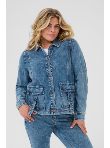 KAFFE curve Jeansjacke KCelona Loose fit in Washed Medium Blue Denim