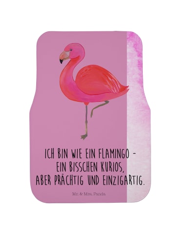 Mr. & Mrs. Panda Automatte Flamingo Classic mit Spruch in Aquarell Pink