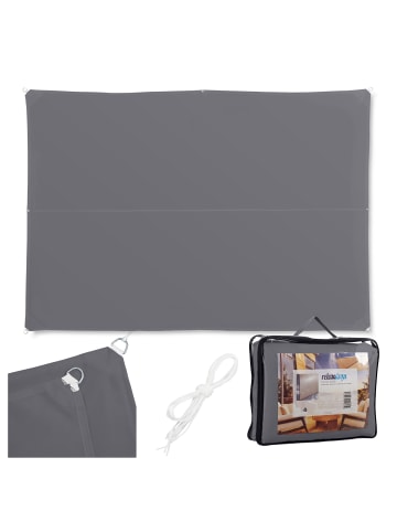 relaxdays Sonnensegel in Grau (B)300 x (T)400 cm